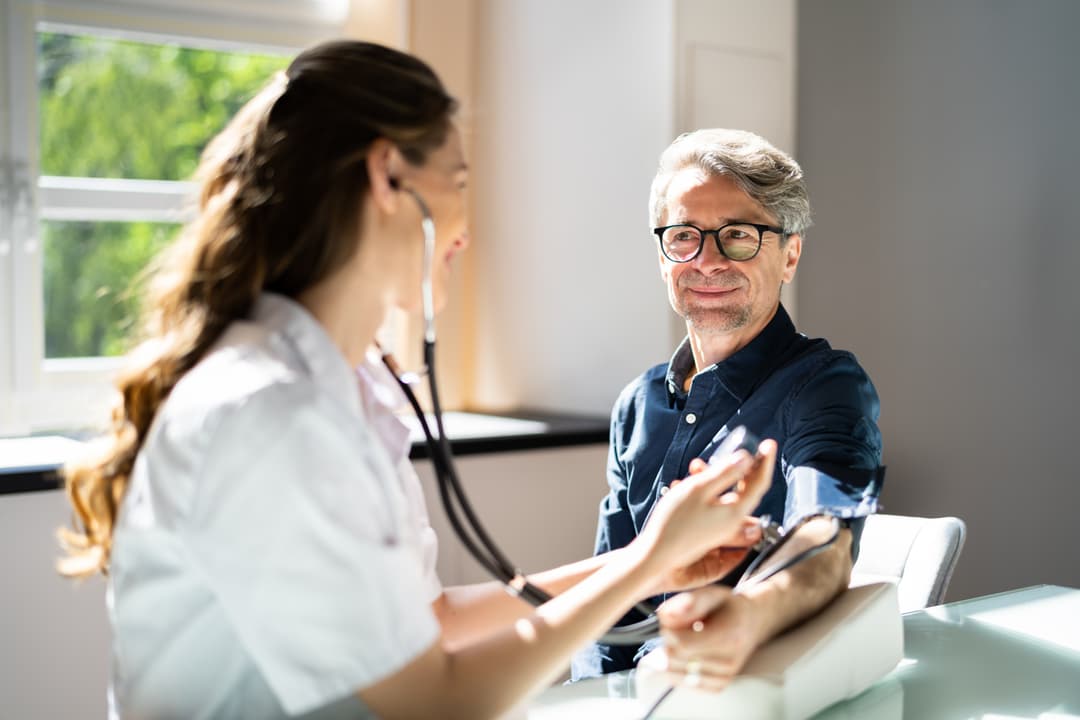 Blood Pressure Check at German Clinic